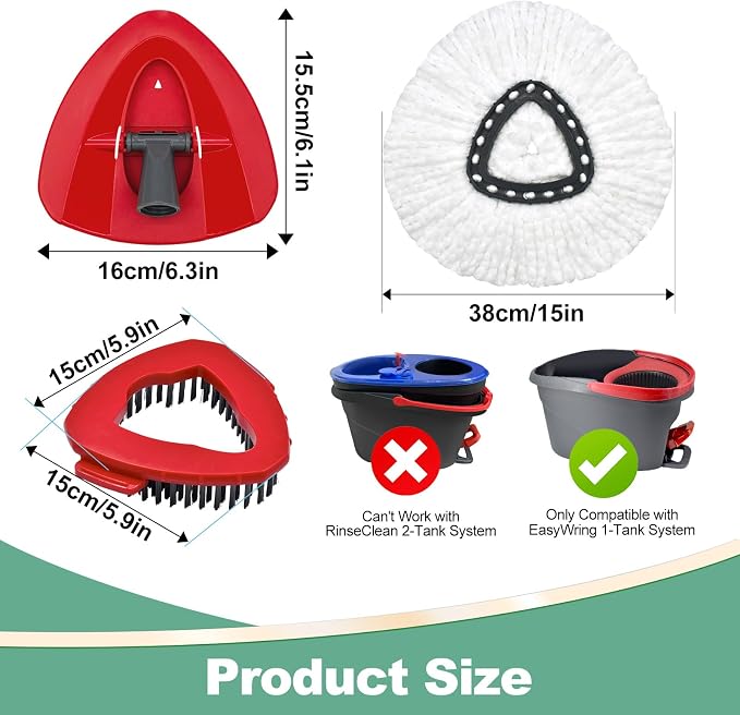 Mop Heads Replacements for Ocedar, Spin Mop Replacement for O-Cedar EasyWring 1 - Image 2