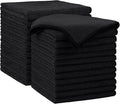 AIDEA Black Microfiber Cleaning Cloth-24PK, Reusable Cleaning Rags 12"x 12" | by AIDEAHOME