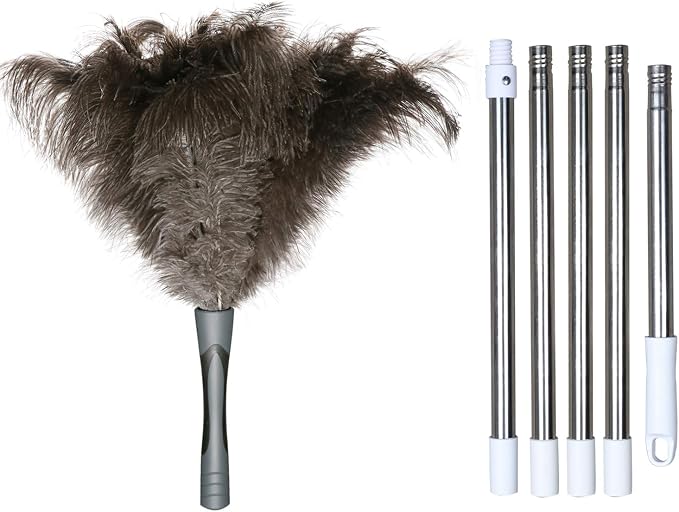 Midoneat Gray Ostrich Feather Duster by Midoneat