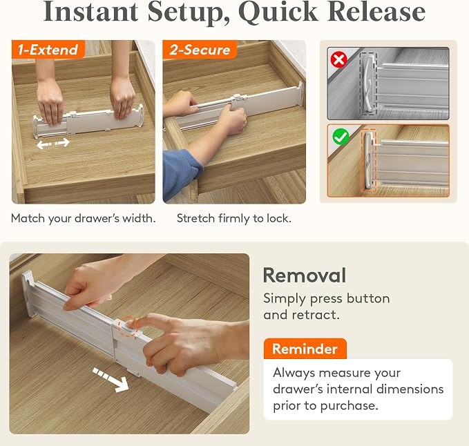 Lifewit 3.2" High Drawer Dividers - Image 7