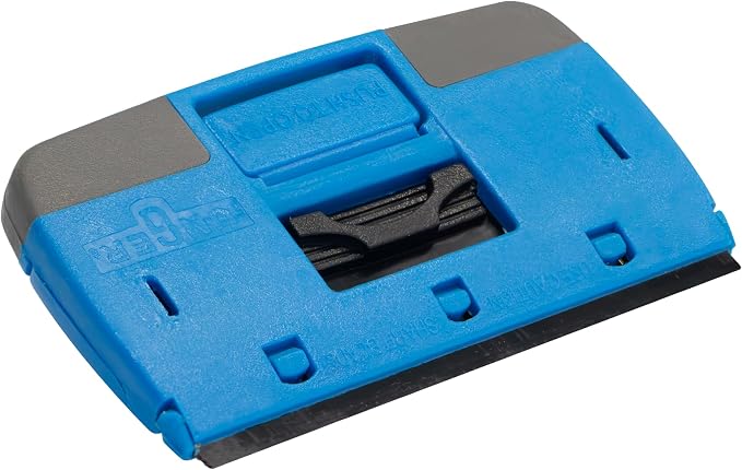 Unger Professional Compact 4” Window and Glass Scraper, Reversible Razor Blade by Unger