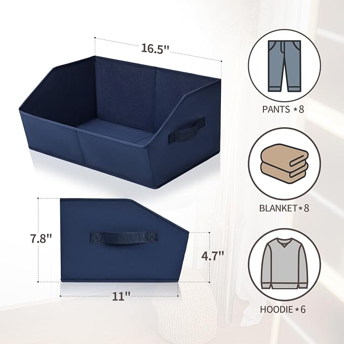 Homsorout Closet Baskets for Shelves Trapezoid - Image 7