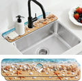 2 Pcs Kitchen Sink Splash Guard Faucet Mat Waves Pattern Faucet Mats by CONCHLERY%E6%97%97%E8%88%B0%E5%BA%97
