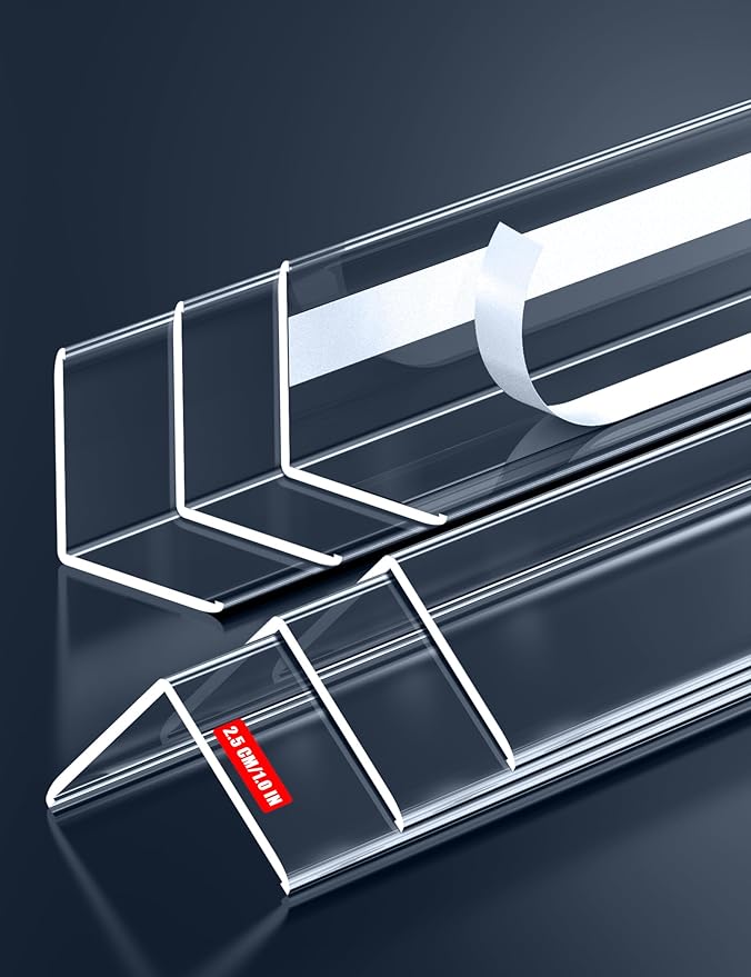 6PCS Clear Self-Adhesive Wall Corner Protectors，Corner Guards & Edge Protector for Wall Door Frame Cabinet Baseboard & Door, Table, Stair (36" x 1.0")