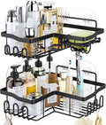 Corner Shower Caddy with Soap Holder, 2 Pack Stainless Steel Corner Shower by SwtyMiki-TidyHomeSweetLife