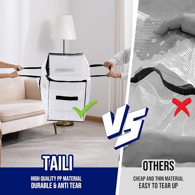 TAILI 4 Pack Clear Extra Large Moving Bags, Storage Bag - Image 5