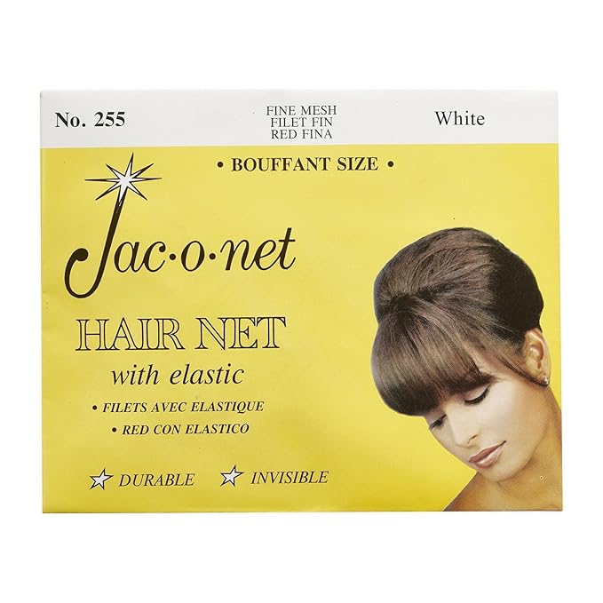 Hair Net Jac-O-Net Tiny Mesh Bouffant/Large Size, White,1 Net Per Pack [1 Pack]
