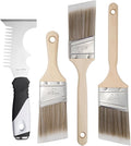 Mister Rui Angled Paint Brush 4 Pieces Set, by MisterRui