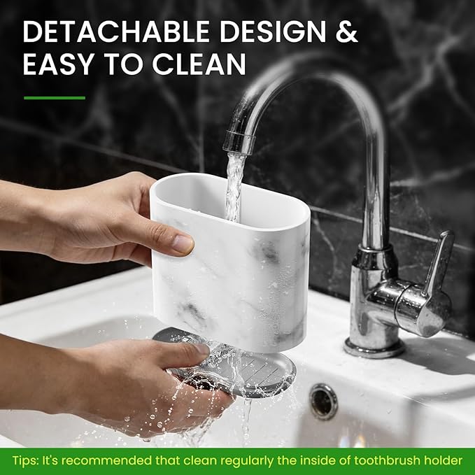 Toothbrush Holders for Bathrooms, Bathroom Accessories | 2 Slots, Kids Electric - Image 3