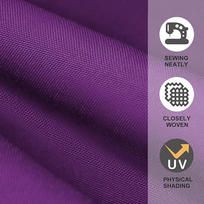 EliteShade USA 9FT Patio Umbrella Replacement Covers 8 Ribs Market Umbrella Canopy Cover (CANOPY ONLY) (Purple)