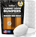 64 Clear Cabinet Door Bumpers - 1/2 Inch Self Adhesive Rubber Stoppers for Drawers, Damp Pads Cupboards, Cutting Boards, Glass Tops, Picture Frames - Vellax