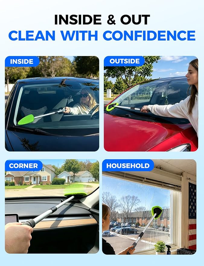 XINDELL 24-inch Windshield Cleaner Tool – Upgrade Large Head Car - Image 7