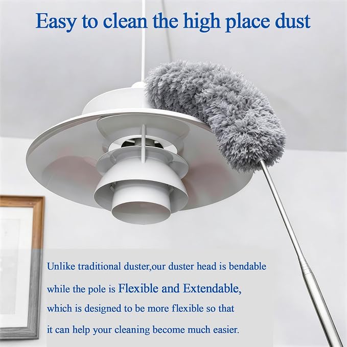 Cobweb Duster with Extension Pole 100 inches, Dusters - Image 5