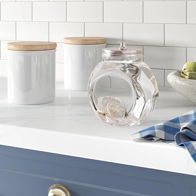 Glass Cookie Jars for Kitchen Counter 75oz Food Storage Canisters - Image 4