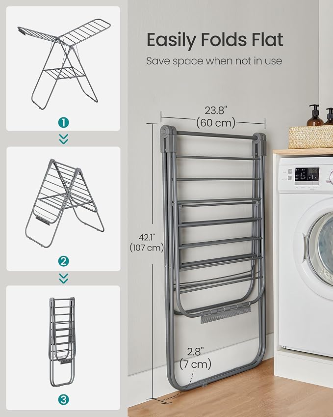 SONGMICS Clothes Drying Rack, - Image 6