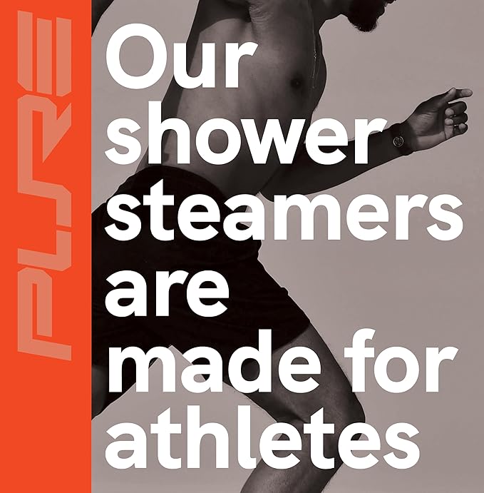 Sport Shower Steamers - Made in USA with Natural Lemon Essential Oil, Aromatherapy, Stress and Sinus Relief, Muscle Recovery for Athletes, Best Birthday and Valentines Day Gifts for Runners