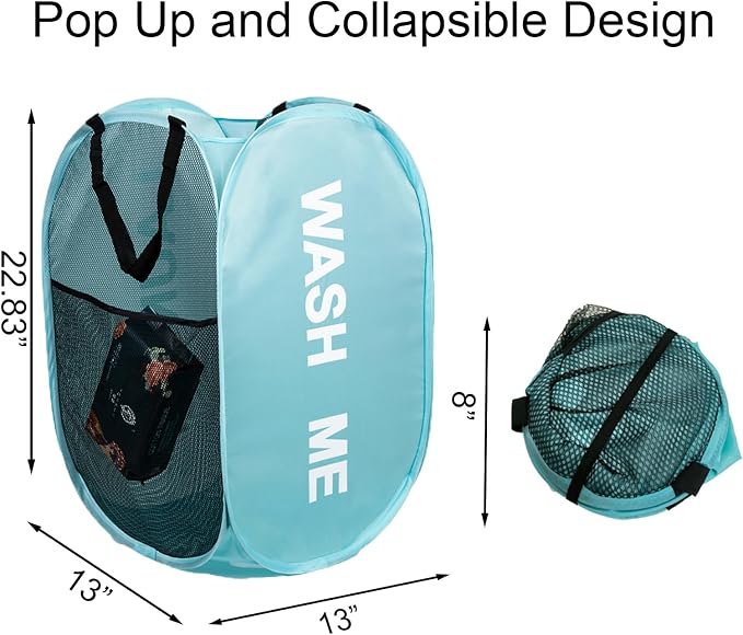Mesh Laundry Hamper 2Pack Pop Up Hamper - Image 3