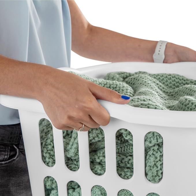 Sterilite Rectangular Laundry Basket, Plastic Clothes Hamper - Image 7
