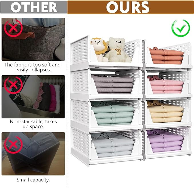 SNSLXH 5 Pack Closet Organizer Basket, Closet Organizers and Storage - Image 3