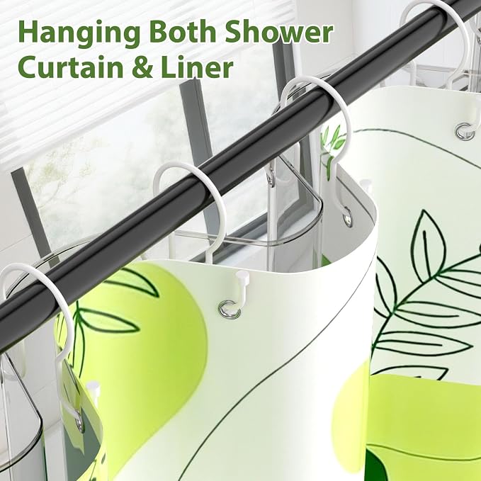 Goowin 24 Pack Shower Curtain Hooks, Simple Shower Curtain Rings, Sturdy Shower - Image 5