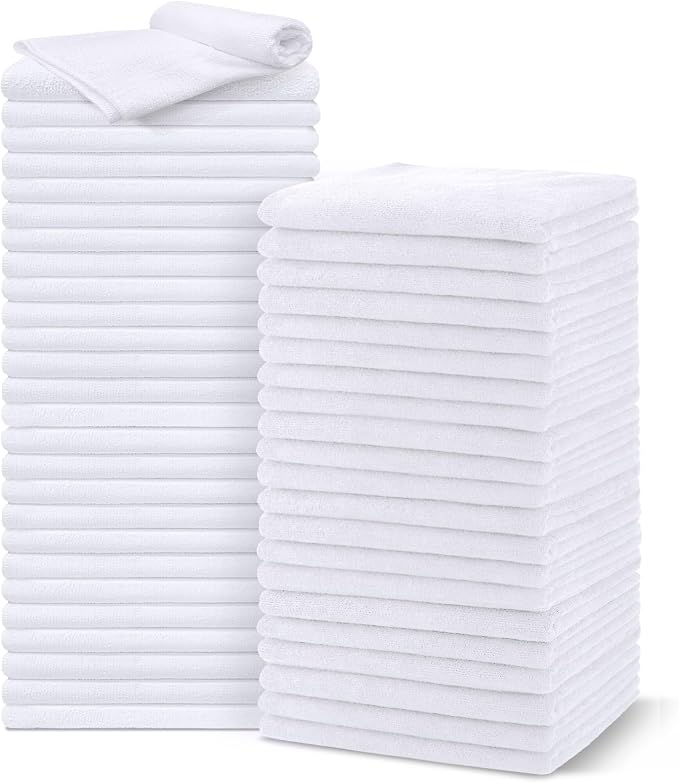 Salon Towels 48 Pack, Super Soft Microfiber Hand Towel | Highly Absorbent by Unimade