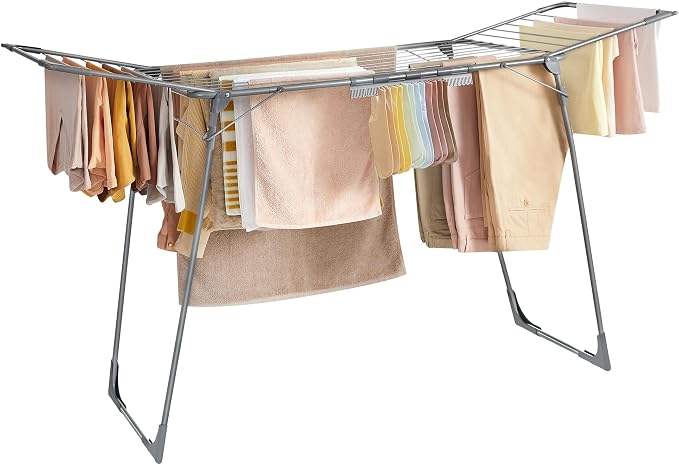 SONGMICS Clothes Drying Rack Foldable, Gullwing Laundry Drying Rack, by Unknown