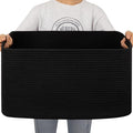 OIAHOMY 75L Large Blanket Basket Woven Storage Basket by MasterofSpaceOptimization