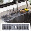 24-Inch Silicone Faucet Mat for Kitchen Sink Splash Guard, 7° Slope | 24"x5.5" by Doeklpo