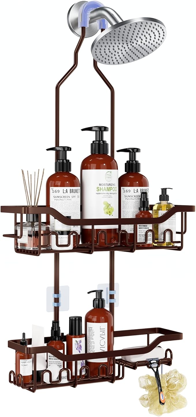 Upgraded Extended Length Shower Organizer by Joqixon
