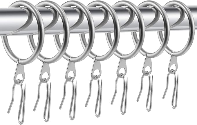 Hotop 30 Pcs Metal Curtain Rings by HOTOP