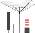 Outdoor Clothes Drying Rack, Portable Umbrella Clothesline, 4-Arm 12 Lines of by Unknown