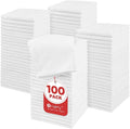 Orighty Washcloths Bulk, 100 Pack Microfiber Face Towels, 12x12 Inch White by AllRightinOrighty