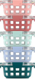 Ello Duraglass 3.4 Cup Round Glass Meal Prep Containers, Melon | Glass meal by Ello