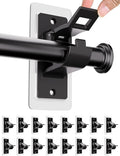 No Drill Curtain Rod Brackets, Adhesive Curtain Rod Holders by ANDGOO