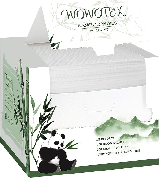 WOWOTEX Bamboo Rayon Disposable Face Towels by WOWOTEX