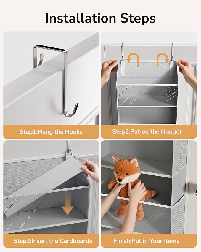 ULG Stuffed Animal Organizer Over the Door, Large Hanging Plush Toy Storage - Image 7