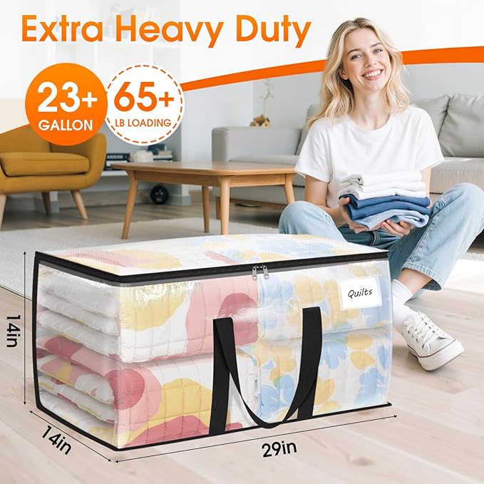 Moving Bags Extra Heavy Duty Oversized Clear Storage Bags - Image 2