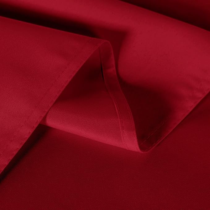 sancua 2 Pack Red Tablecloth 60 x 102 Inch, Rectangle 6 Feet Table Cloth - Stain and Wrinkle Resistant Washable Polyester Table Cover for Dining Tables, Buffet Parties and Camping