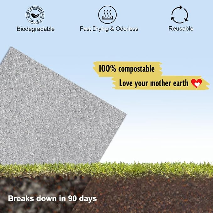 MoLKENE Swedish Dishcloths for Kitchen, 6 Pack Reusable Paper Towels, Absorbent - Image 6