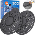 Shower Drain Hair Catcher Silicone Flat Floor Strainer Protector | 2 Pack Black by zaa