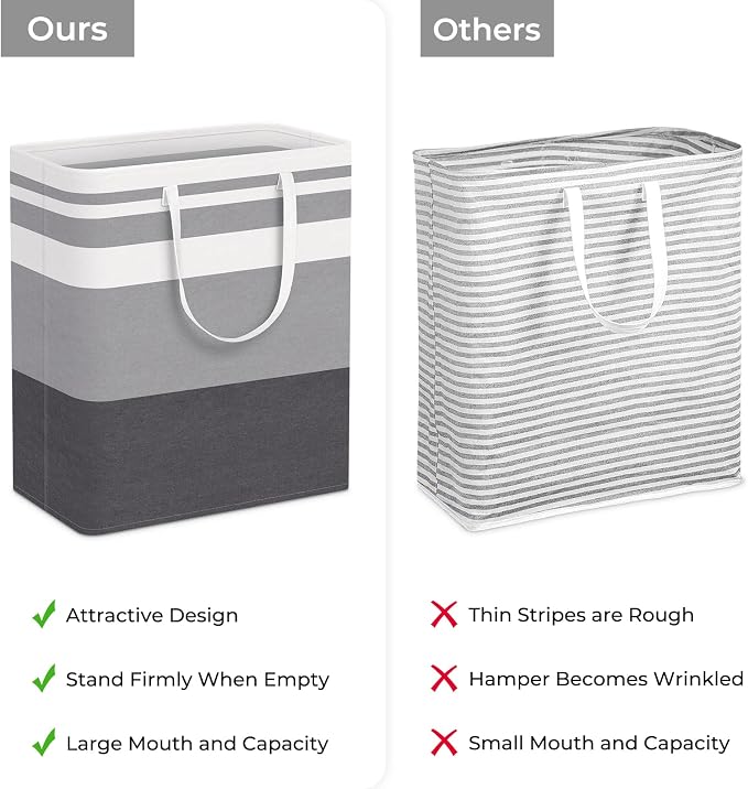 HomeHacks 2 Pack Large Laundry Baskets, Laundry Hampers Bags | Waterproof - Image 3