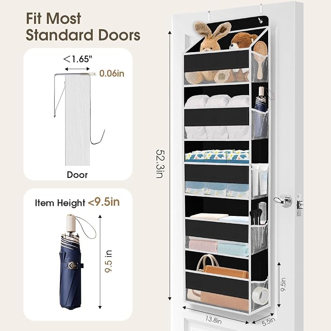 2 Pcs Over The Door Organizer Large Capacity Hanging Storage Room Organizer - Image 2