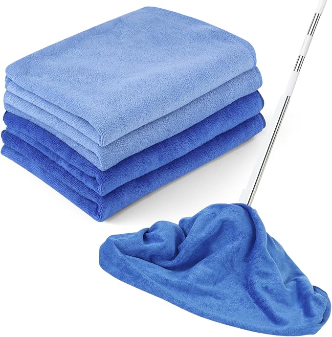 4 Pack Extra Large Microfiber Cleaning Cloths 20"x30", Lint-Free Reusable Towels by Unknown