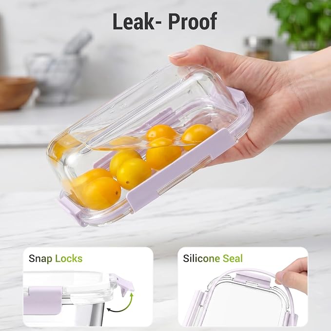 10 Sets 36 oz & 12 oz Glass Food Storage Containers - Image 4