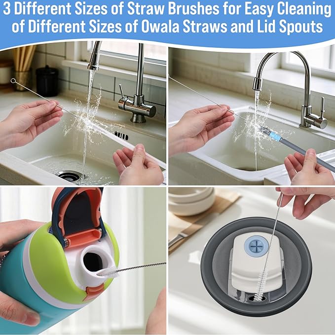 Water Bottle Cleaner Brush Set for Owala 24oz/32oz/40oz Cup, Cleaning Kit for - Image 5
