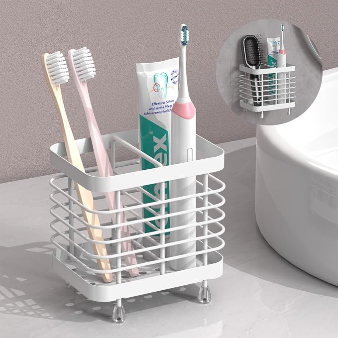 Luxspire Toothbrush Holders for Bathroom, Stainless Steel, 2 Slots, Toothbrush by Luxspire