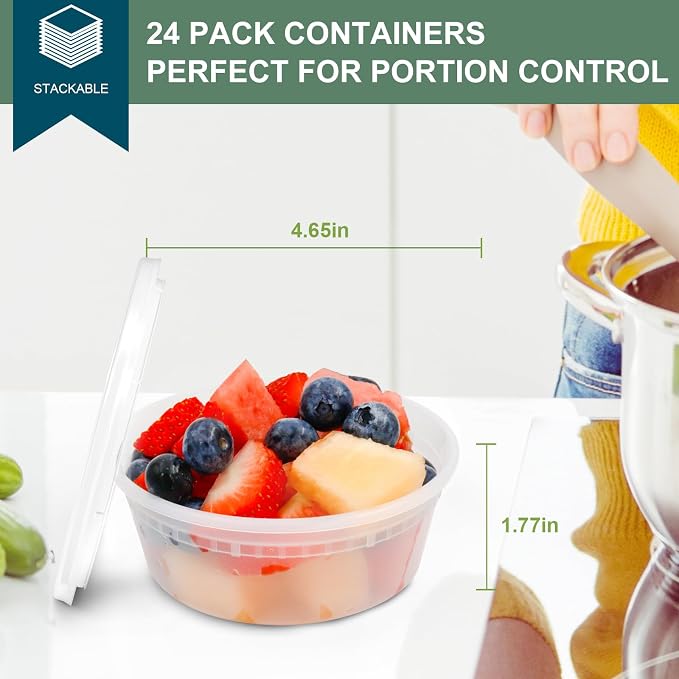 vivigu Deli Containers with Lids 8 oz - Image 3