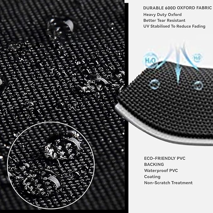 Patio Coffee Table Cover Black Heavy Duty Waterproof Cover 48" L x 26" W x 18" H for Rectangular Coffee Table