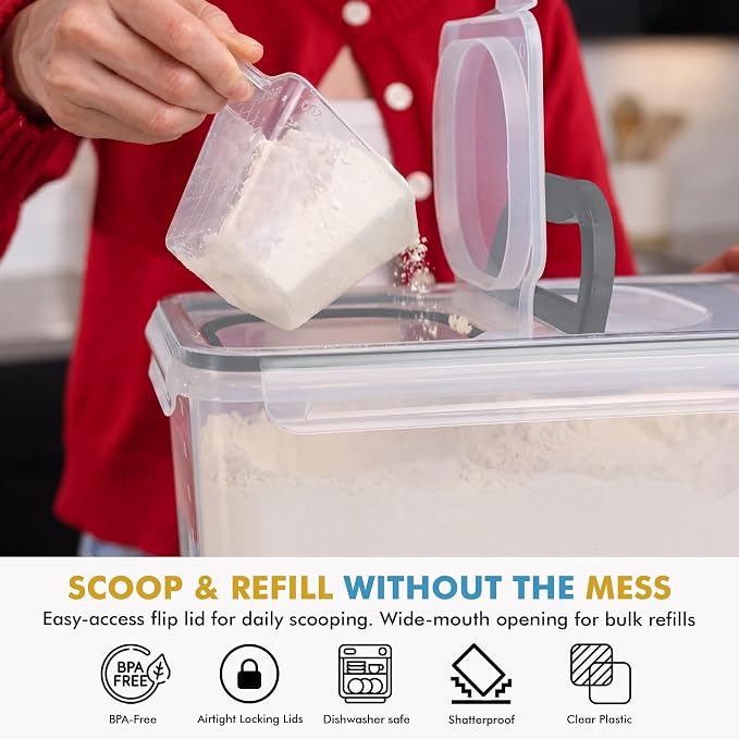 Shazo 2 PC Flour Sugar Storage Containers - Image 6