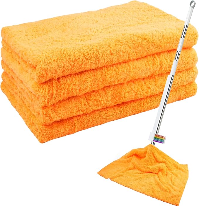 4 Pcs Extra Large Microfiber Cleaning Cloth, Lint and Streak Free by CODOHI